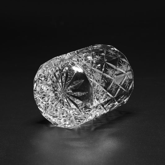lovecove Hand Cut Clear Crystal Whisky Glass image 1
