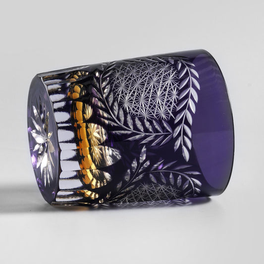 Vitraelle Hand-Cut Wisteria Whiskey Glass image 1