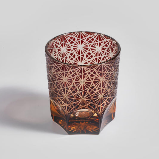 lovecove Hand Cut Red Crystal Whisky Glass image 1