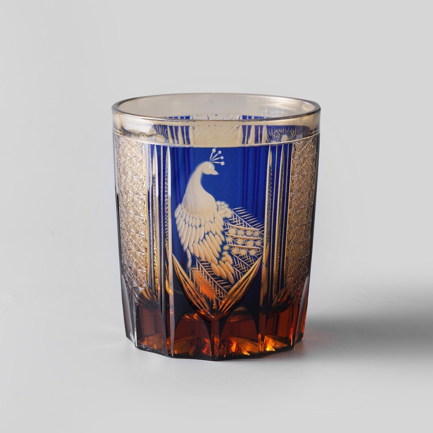 Vitraelle Hand Cut Peacock Emerald Whisky Glass – product image 9