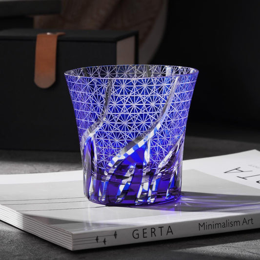 Vitraelle Hand Cut Blue Flame Crystal Glass - A26B – product image 2