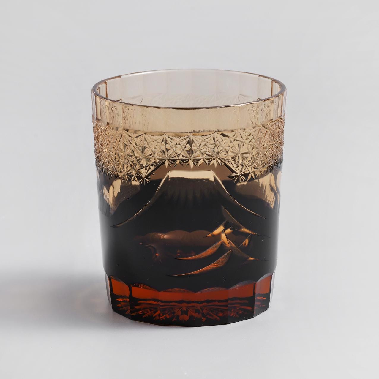 Vitraelle Hand Cut Fuji Red Crystal Whisky Glass – product image 9
