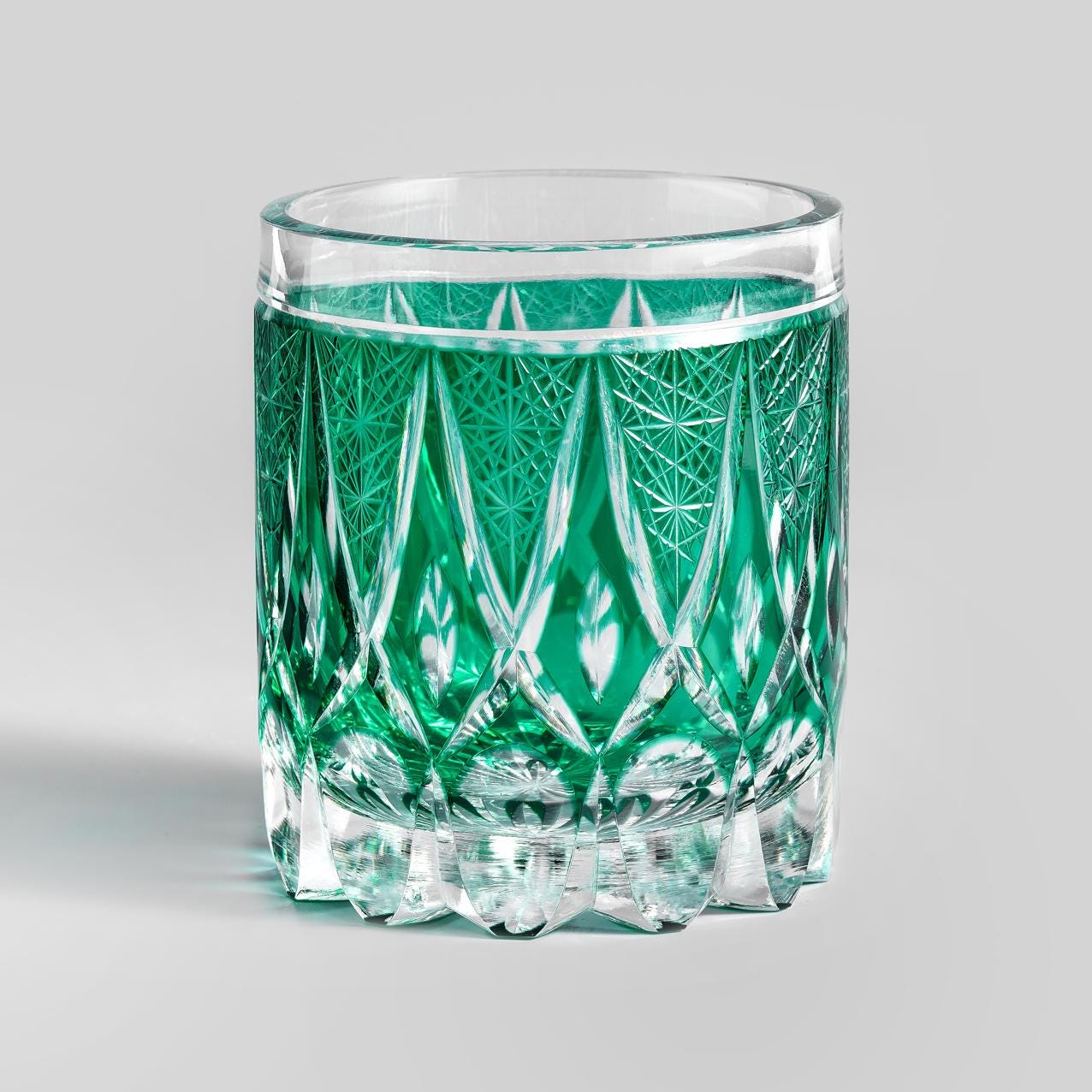 Vitraelle Unique Green Whiskey Rocks Glass – product image 8