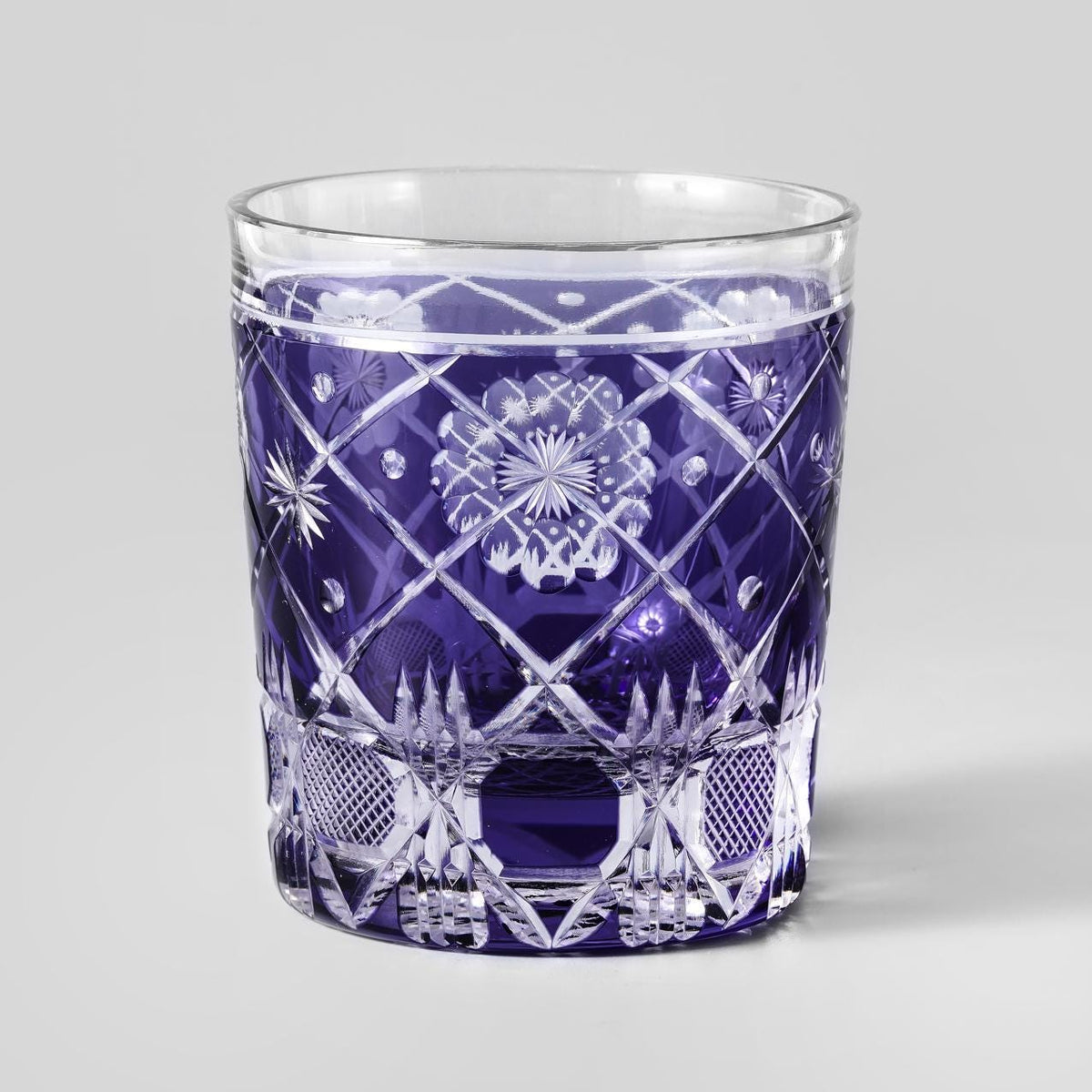 lovecove Hand-Blown Purple Flower Whisky Tumbler – product image 8