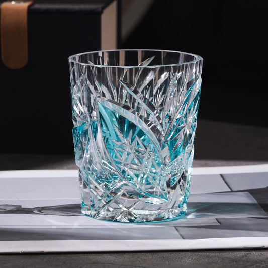 lovecove Hand-Cut Green Whiskey Glasses – product image 2