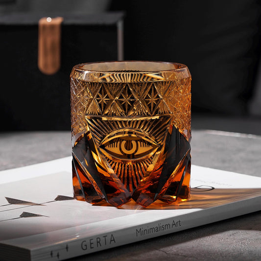 Vitraelle All-seeing Eye Kiriko Crystal Whisky Glass detail view