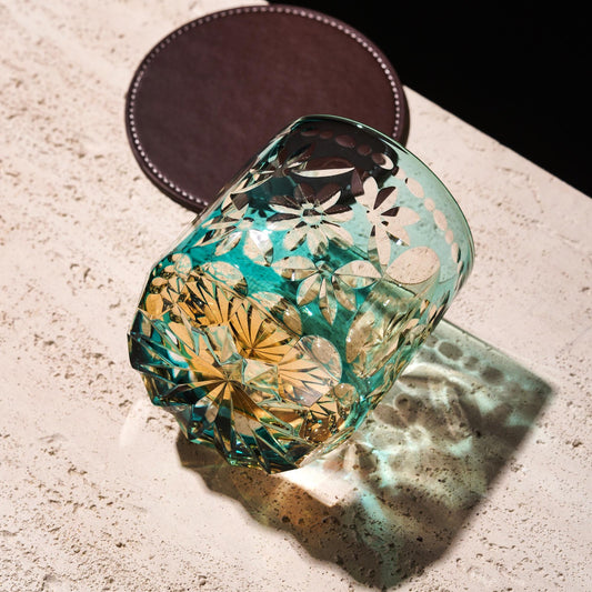 Vitraelle Crystal Cut Petal Whiskey Glasses image 2