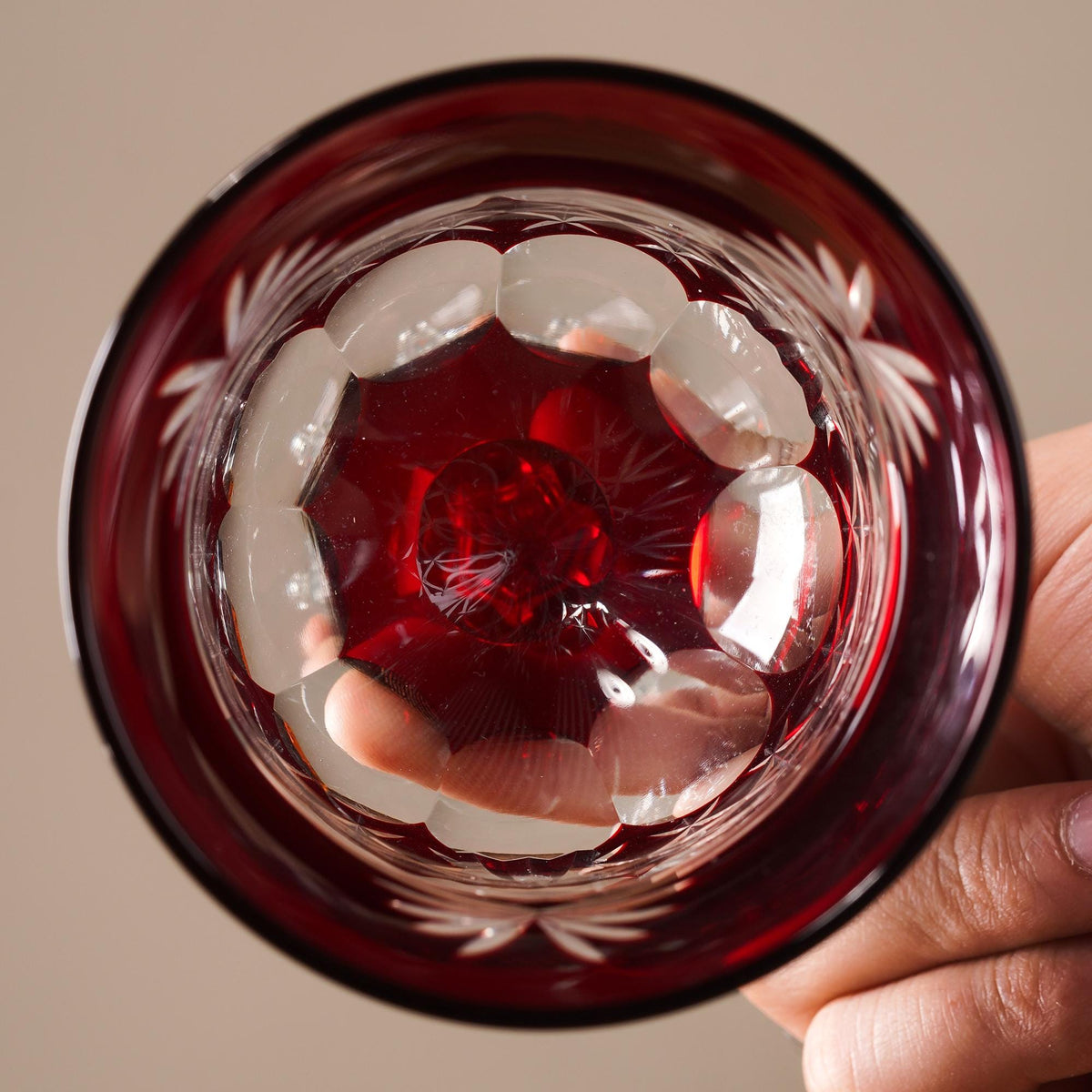 lovecove Crystal Cut Red Wine Goblets image 2