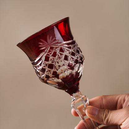 lovecove Crystal Cut Red Wine Goblets image 5