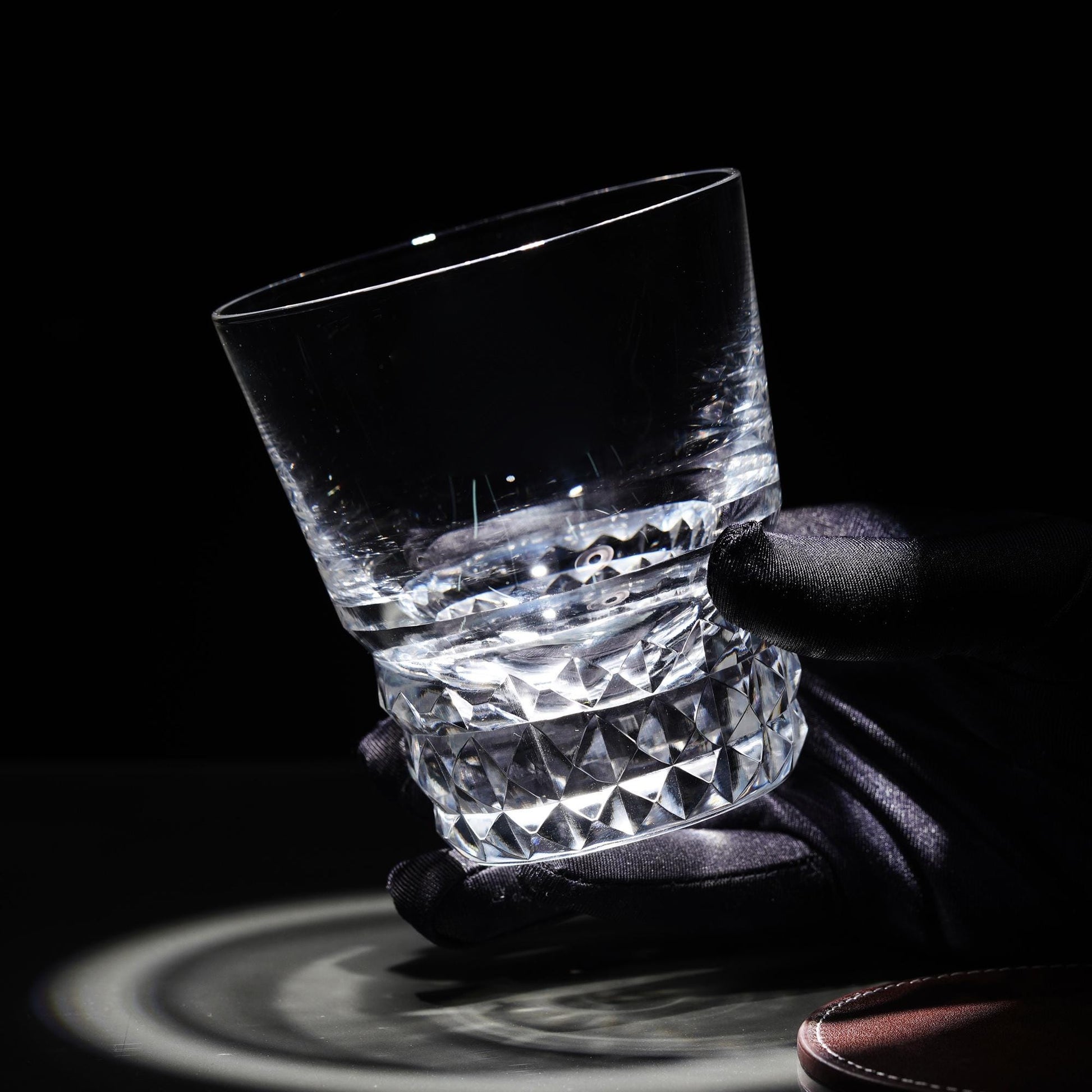 lovecove Diamond-Cut Clear Crystal Whisky Glass image 2