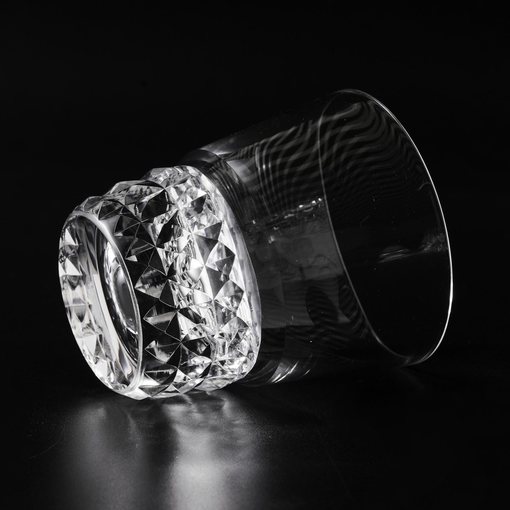 lovecove Diamond-Cut Clear Crystal Whisky Glass image 3