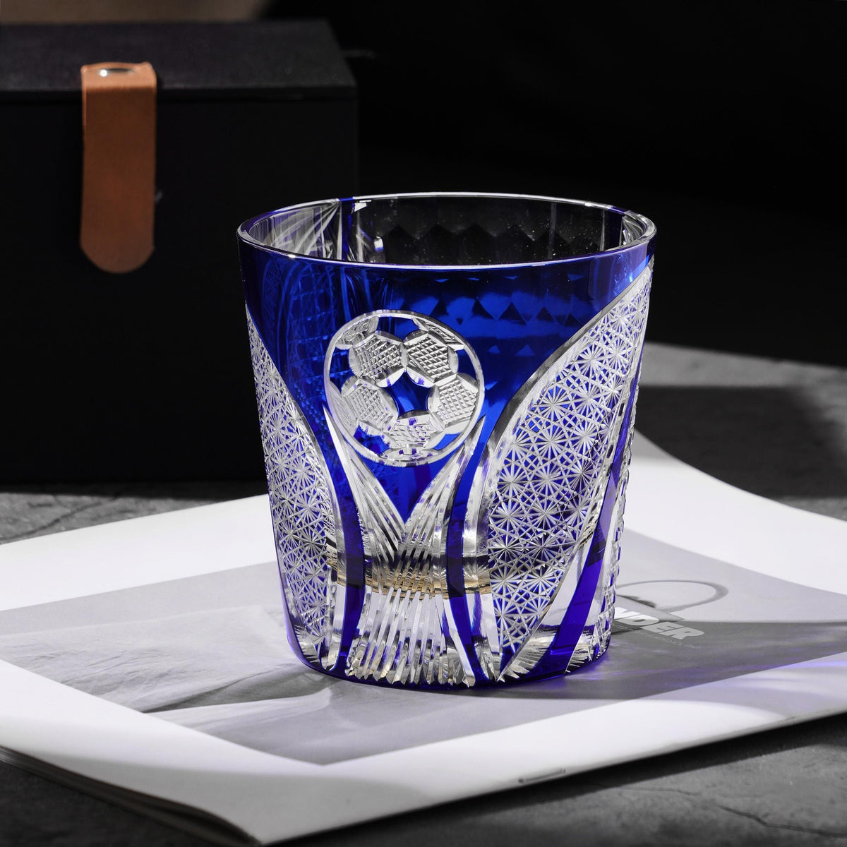 lovecove Engraved Crystal Football Whisky Glass image 7