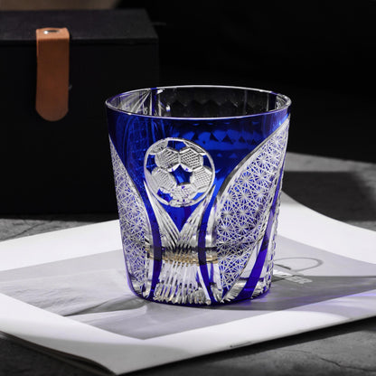 lovecove Engraved Crystal Football Whisky Glass image 7