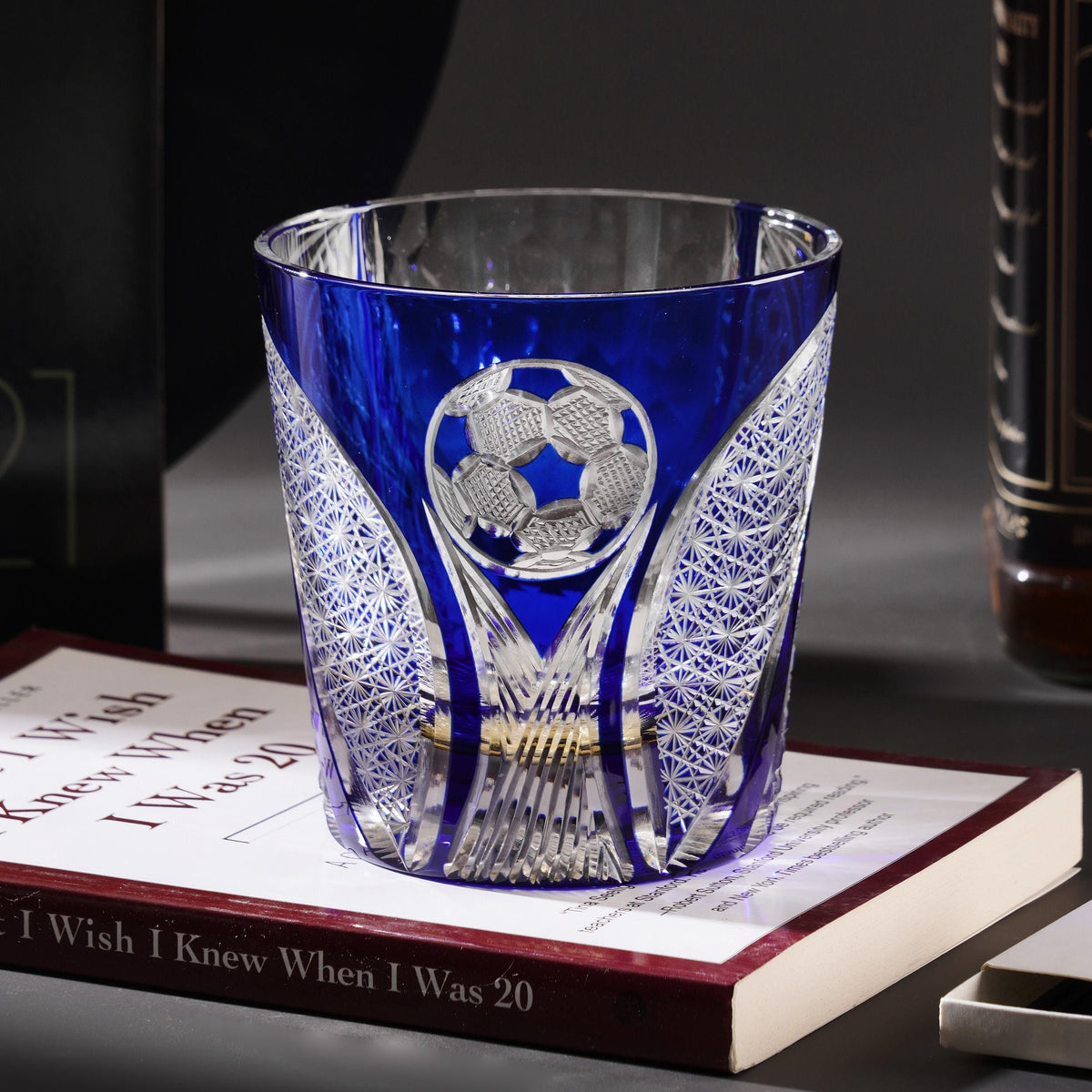 lovecove Engraved Crystal Football Whisky Glass image 9