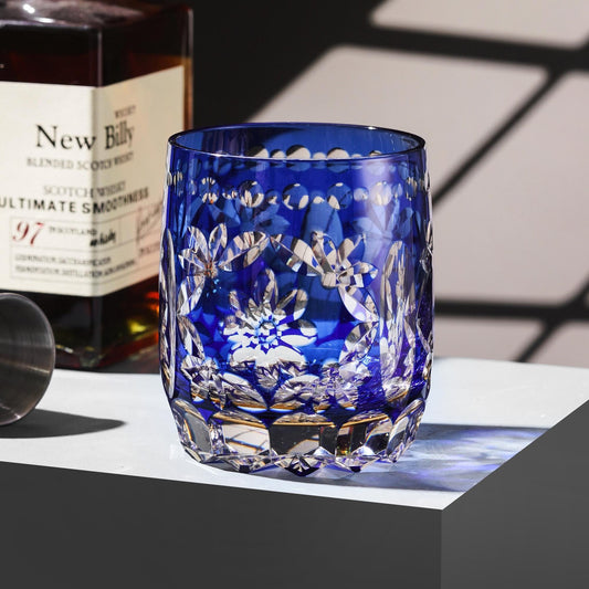 lovecove Engraved Crystal Petal Whiskey Glass image 1