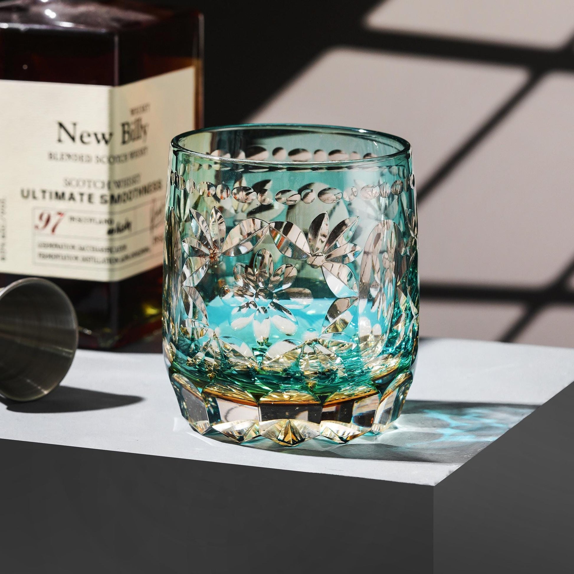lovecove Engraved Crystal Petal Whiskey Glass image 6