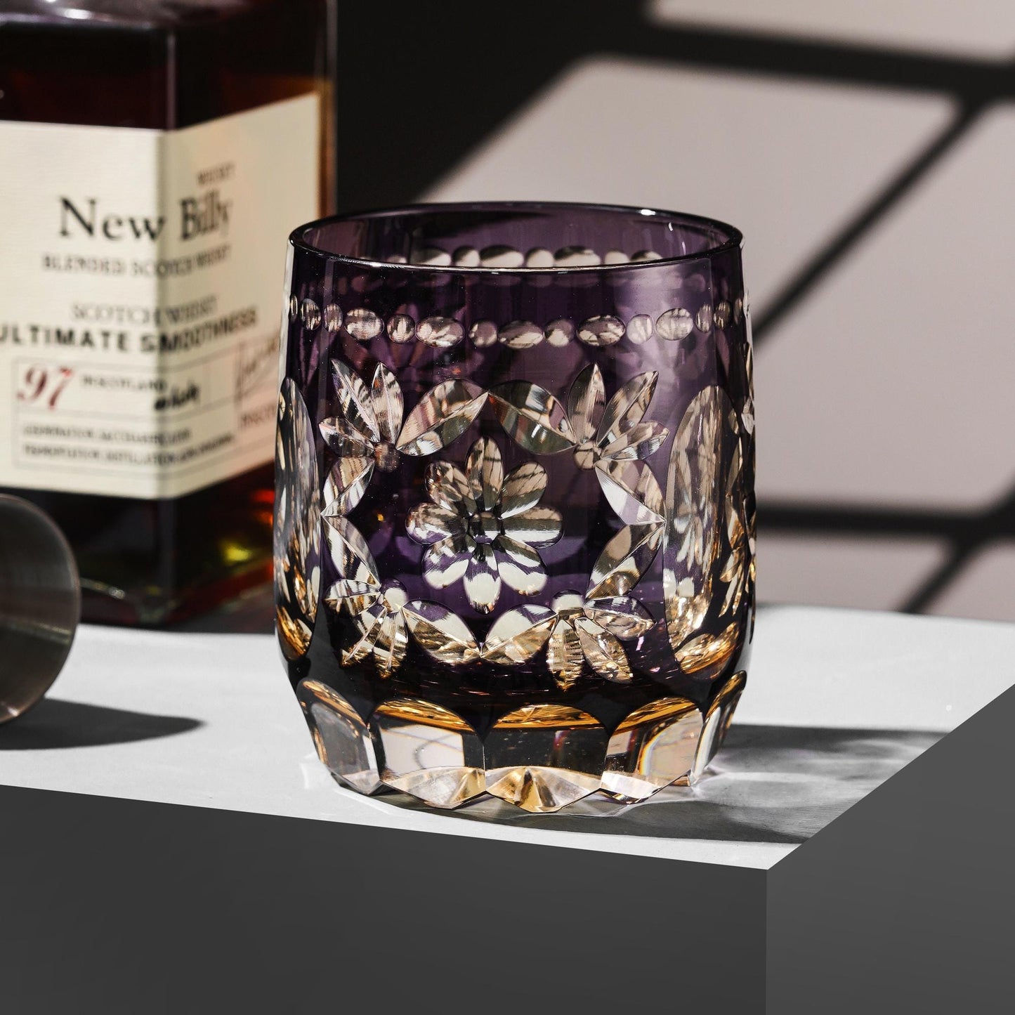 lovecove Engraved Crystal Petal Whiskey Glass image 9