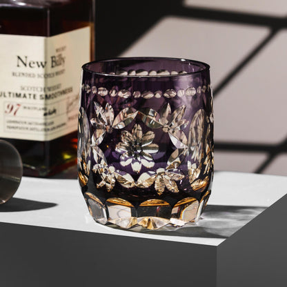lovecove Engraved Crystal Petal Whiskey Glass image 9