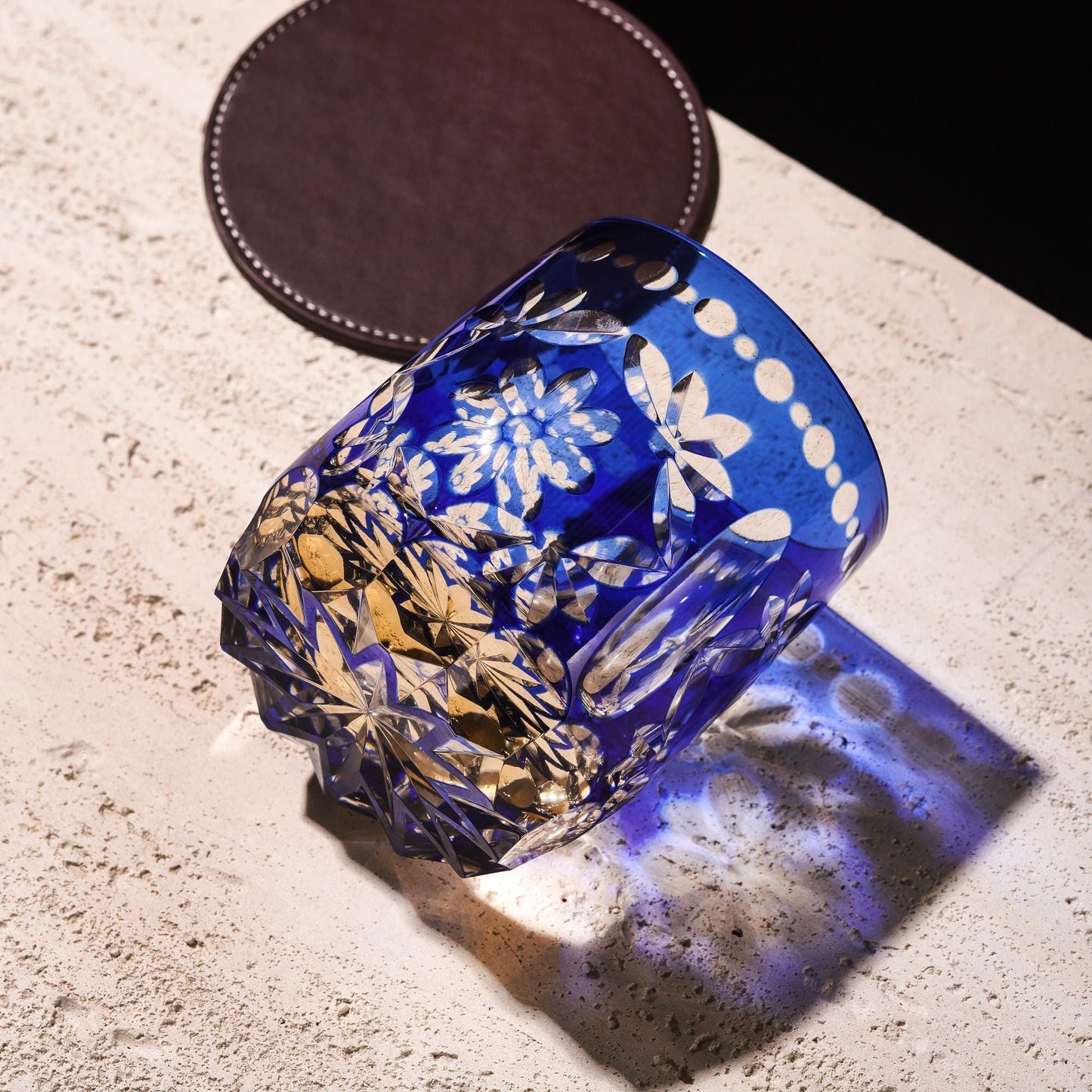 lovecove Engraved Crystal Petal Whiskey Glass image 12
