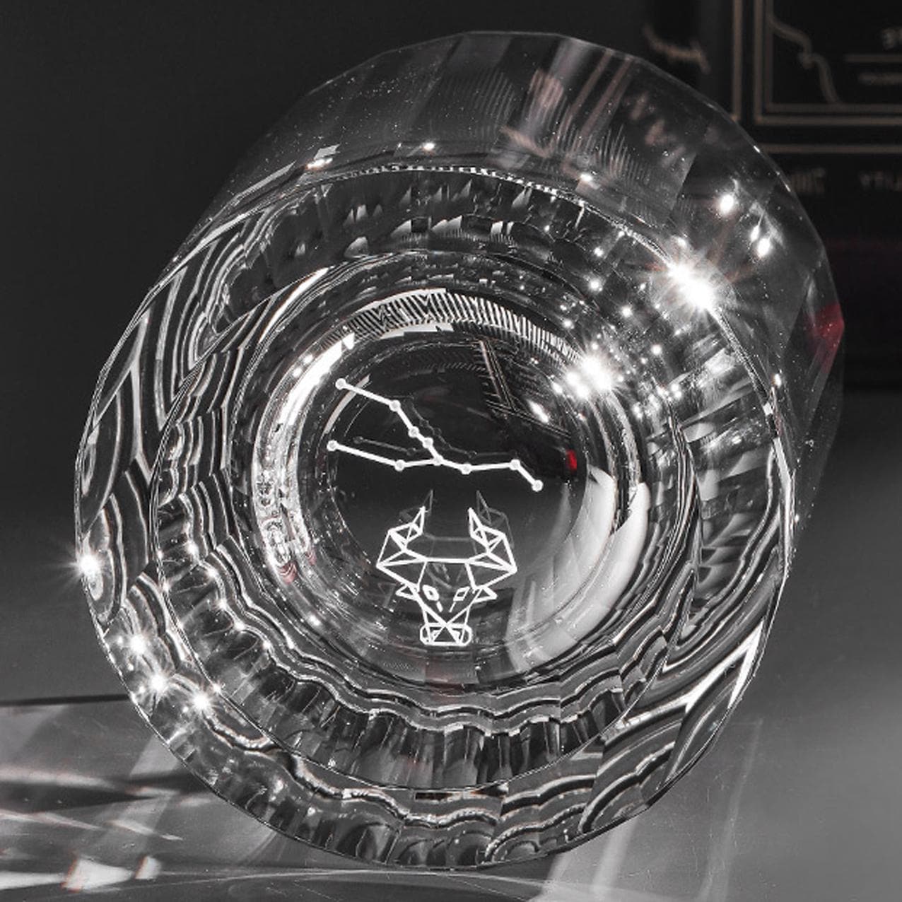 lovecove Engraved Luxury Zodiac Crystal Whiskey Tumbler image 3