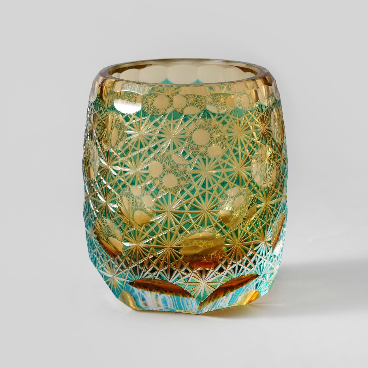lovecove Hand-Carved Amber Bourbon Glass image 3