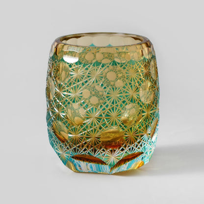 lovecove Hand-Carved Amber Bourbon Glass image 3