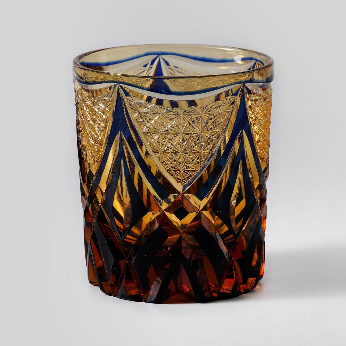 lovecove Hand-Carved Amber Flame Whiskey Glass image 2