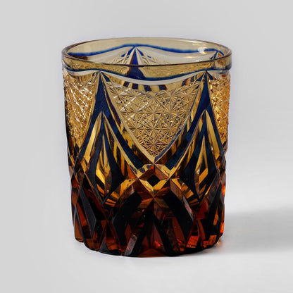 lovecove Hand-Carved Amber Flame Whiskey Glass image 2