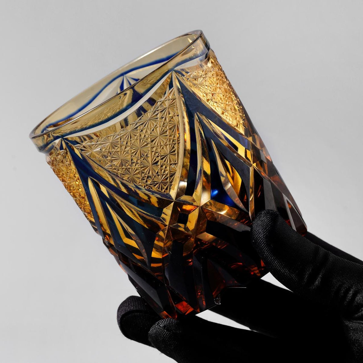 lovecove Hand-Carved Amber Flame Whiskey Glass image 8