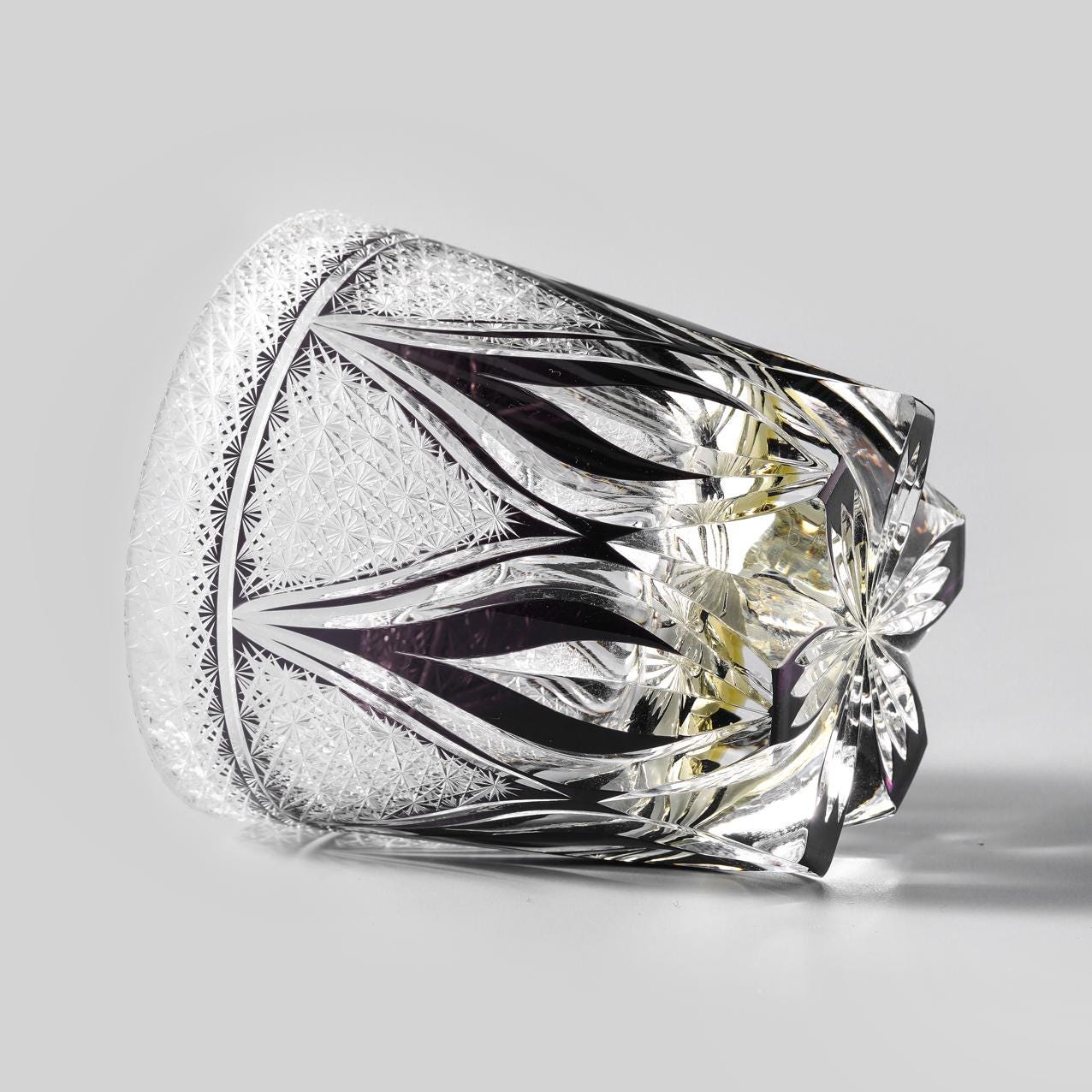 Vitraelle Hand-Carved Amber Whiskey Glass image 3