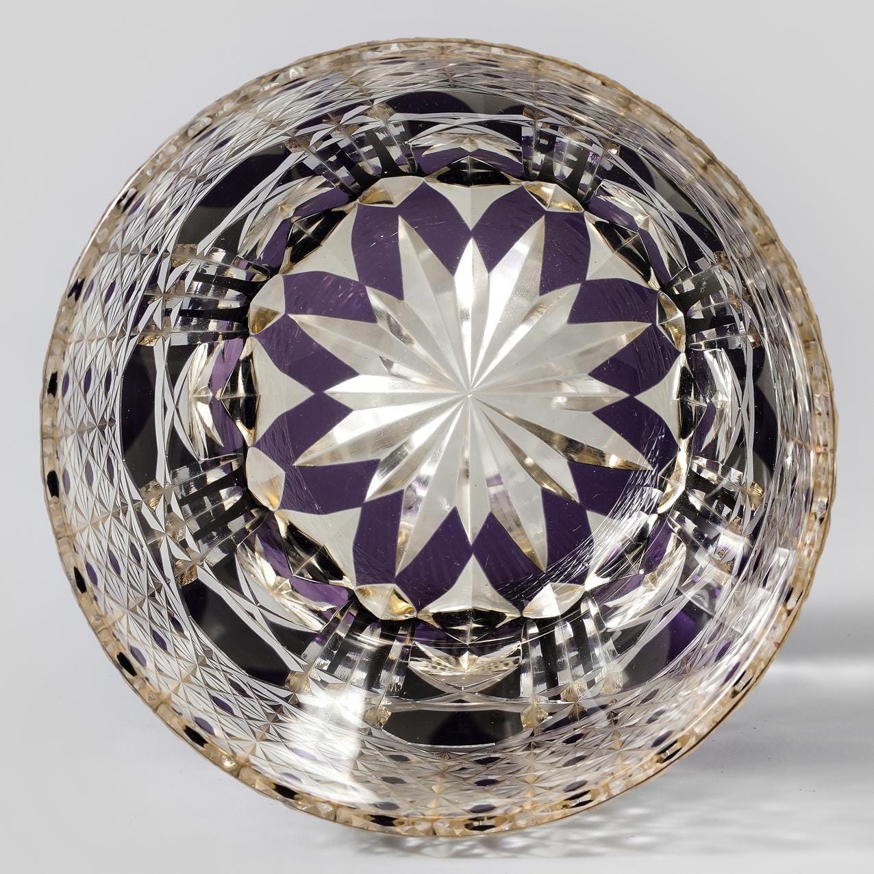 Vitraelle Hand-Carved Blue Gem Crystal Whiskey Tumbler image 9