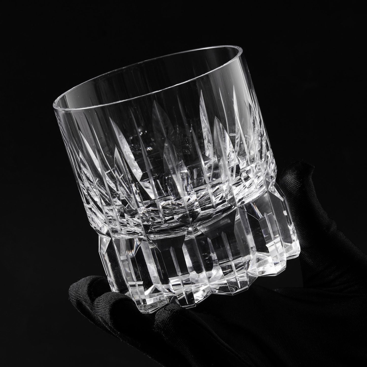 lovecove Hand-Carved Clear Crystal Whiskey Glass image 3