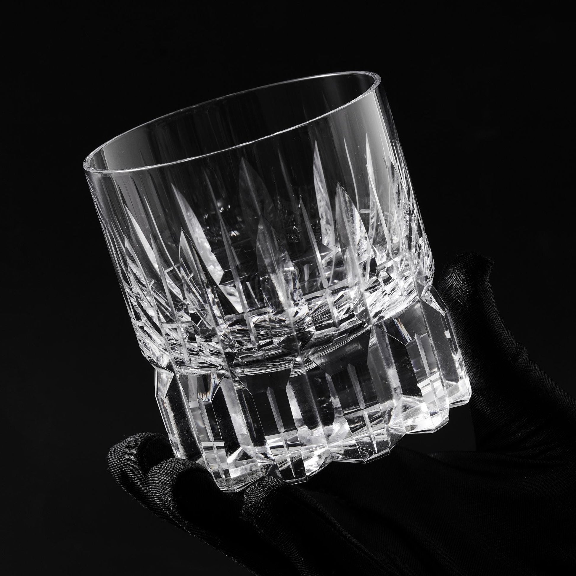 lovecove Hand-Carved Clear Crystal Whiskey Glass image 3