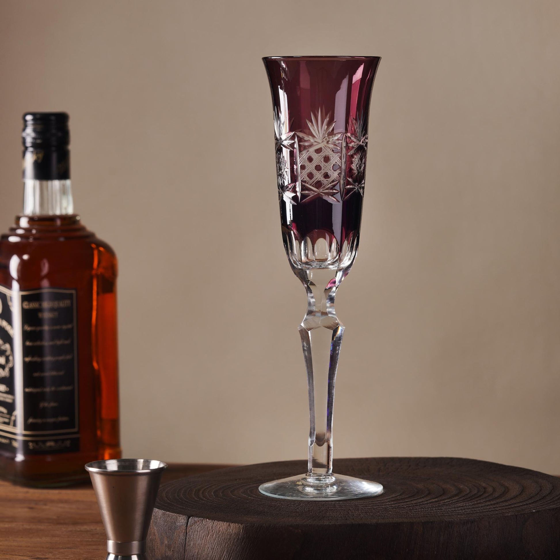 lovecove Hand-Carved Crystal Champagne Flute image 3