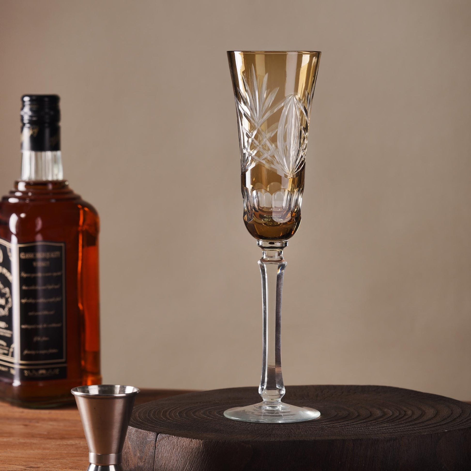 lovecove Hand-Carved Crystal Champagne Flute image 5