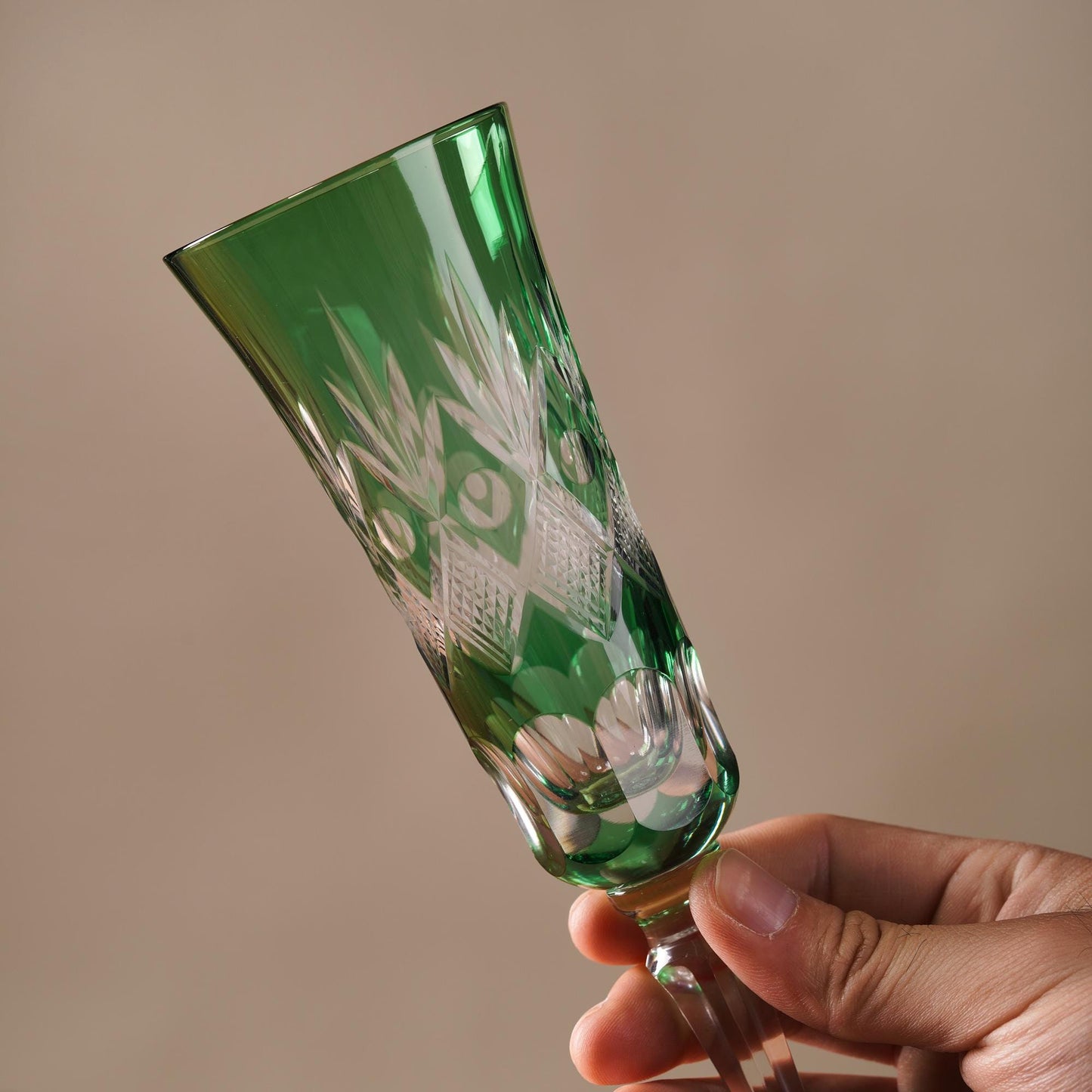 lovecove Hand-Carved Crystal Champagne Flute image 7