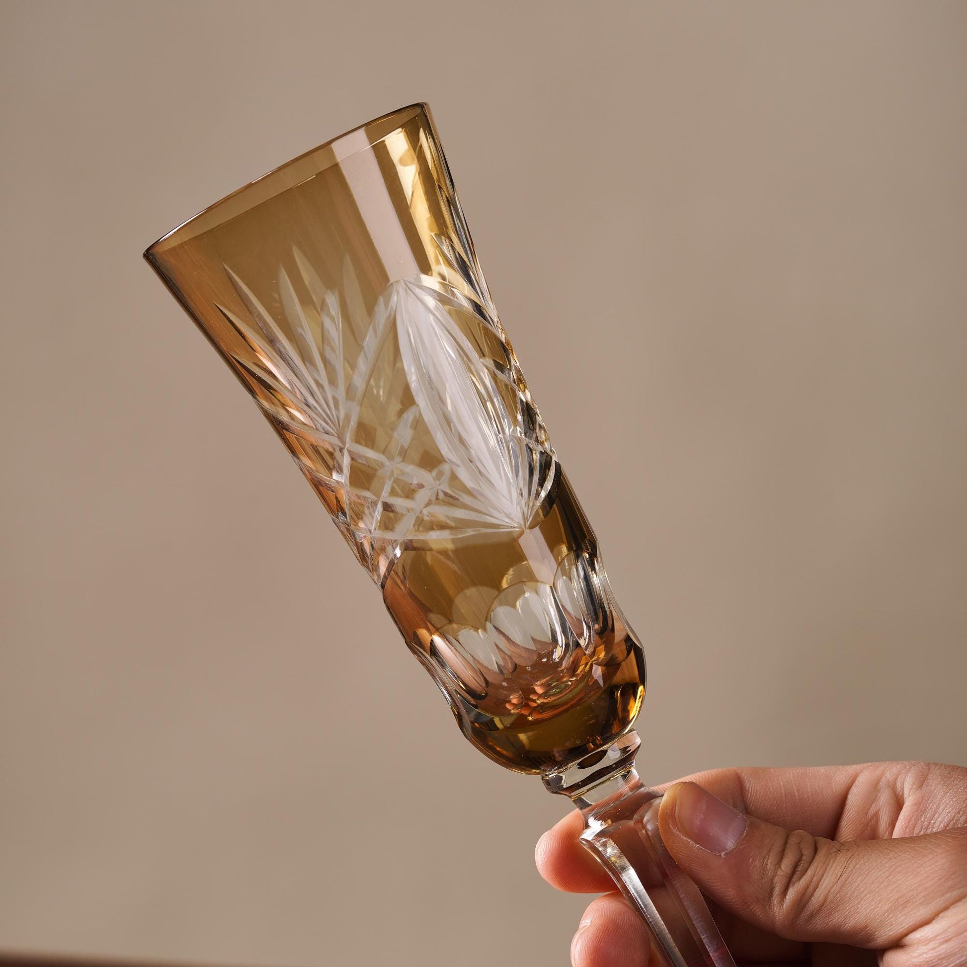 lovecove Hand-Carved Crystal Champagne Flute image 8