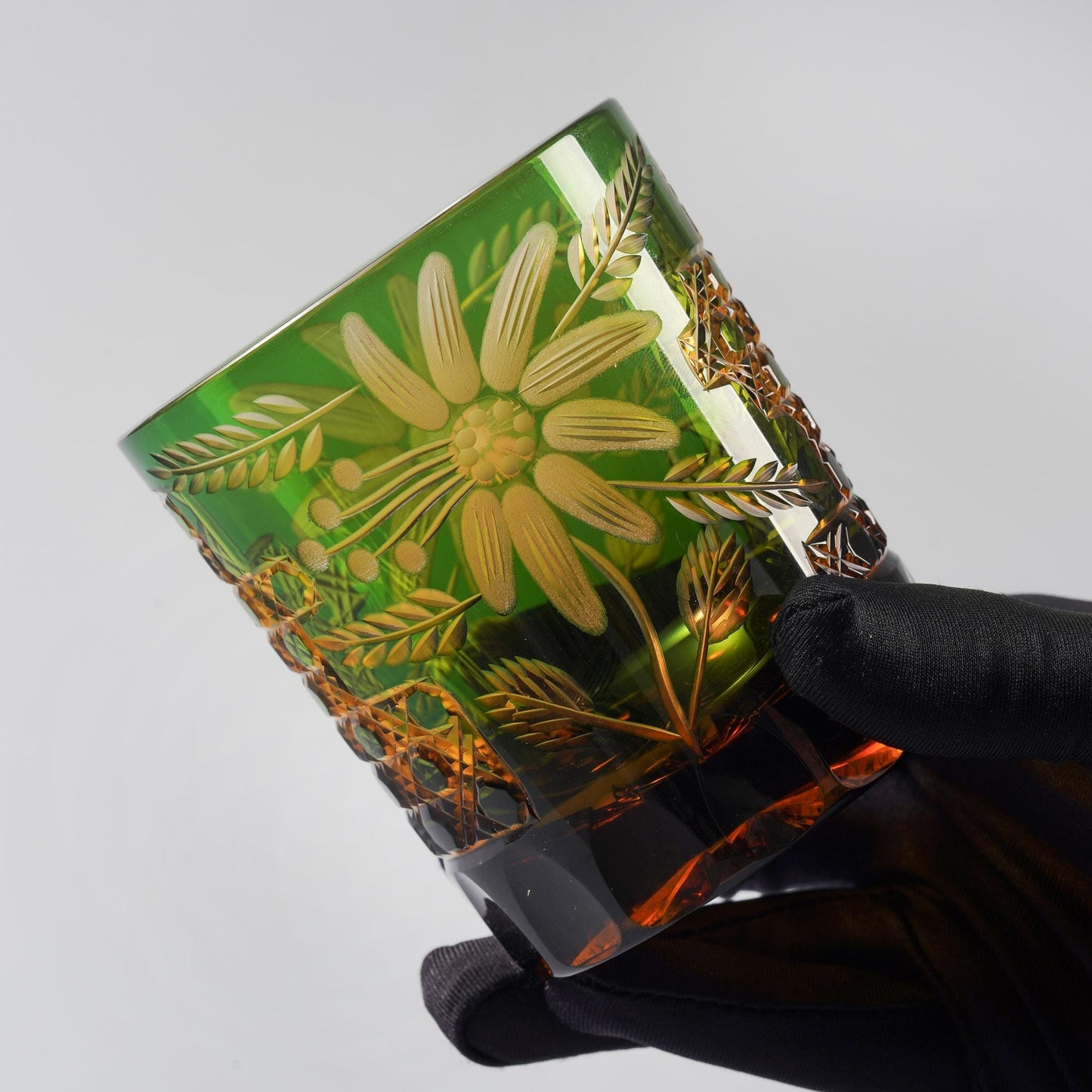 lovecove Hand-Carved Floral Whiskey Glass image 6