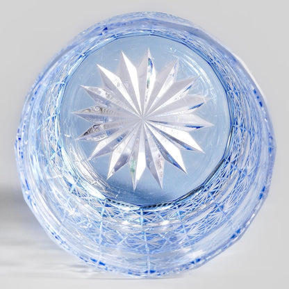 lovecove Hand-Carved Blue Snowflake Whiskey Tumbler image 5