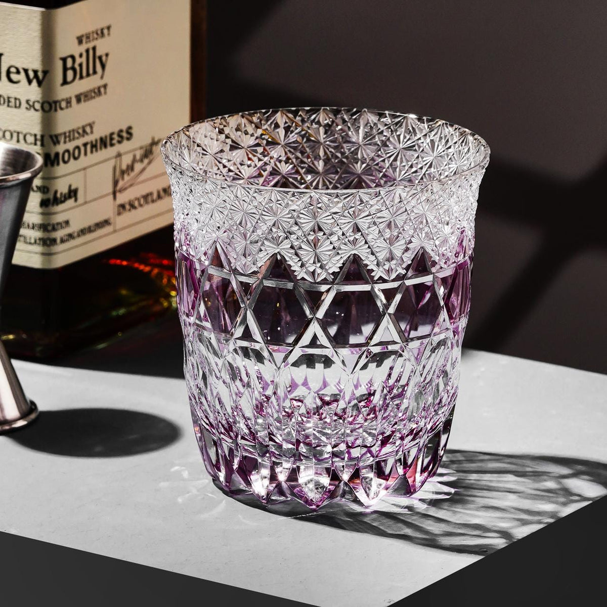 lovecove Hand-Carved Pink Whiskey Glass image 8