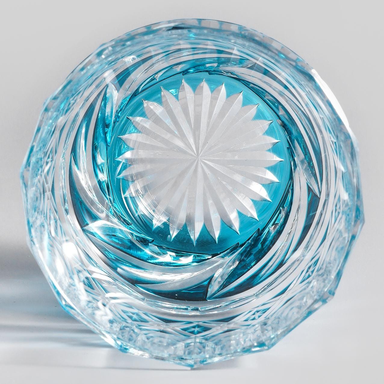 lovecove Hand-Carved Satsuma Kiriko Flame-Like Whiskey Glass image 4