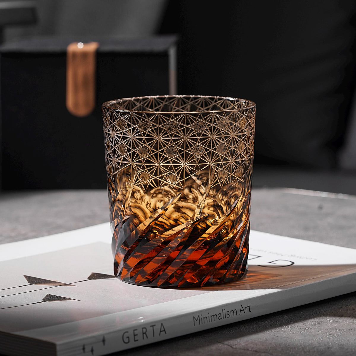 lovecove Hand-Craved Crystal Whiskey Glass image 4