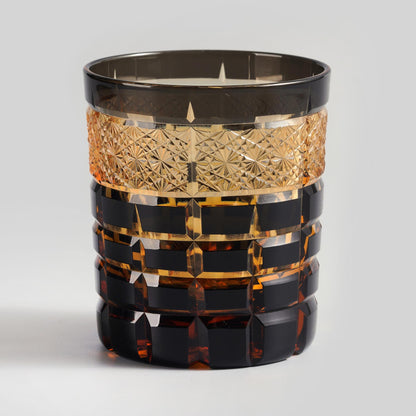lovecove Hand-Cut Amber Black Whiskey Glasses image 7