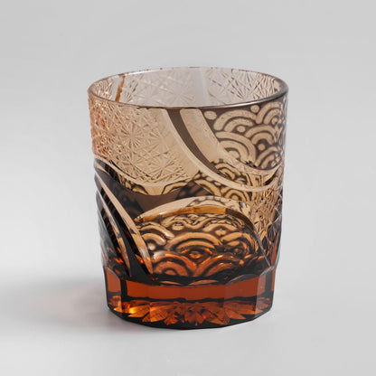 lovecove Hand Cut Black Sea Crystal Whisky Glass image 3