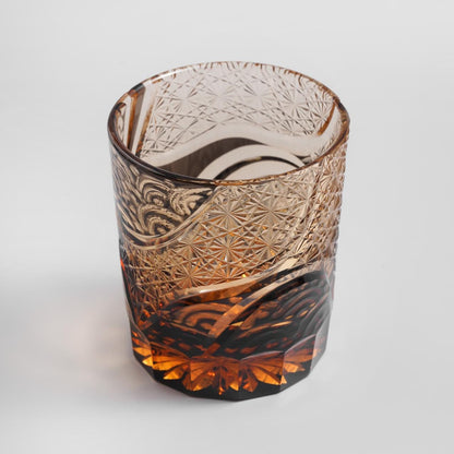 lovecove Hand Cut Black Sea Crystal Whisky Glass image 5