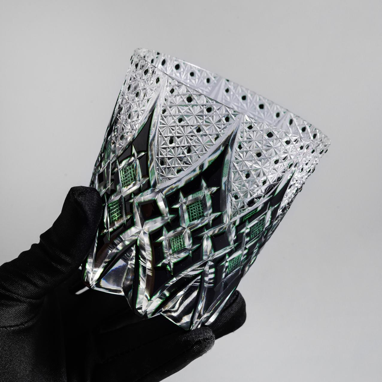 lovecove Hand-Cut Black Thistle Whiskey Glass image 4
