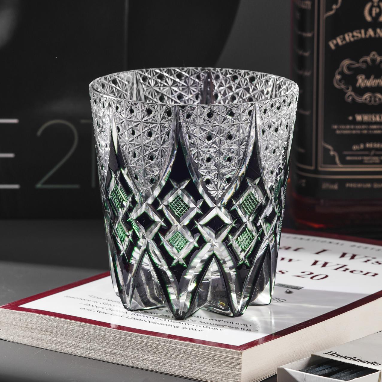 lovecove Hand-Cut Black Thistle Whiskey Glass image 9