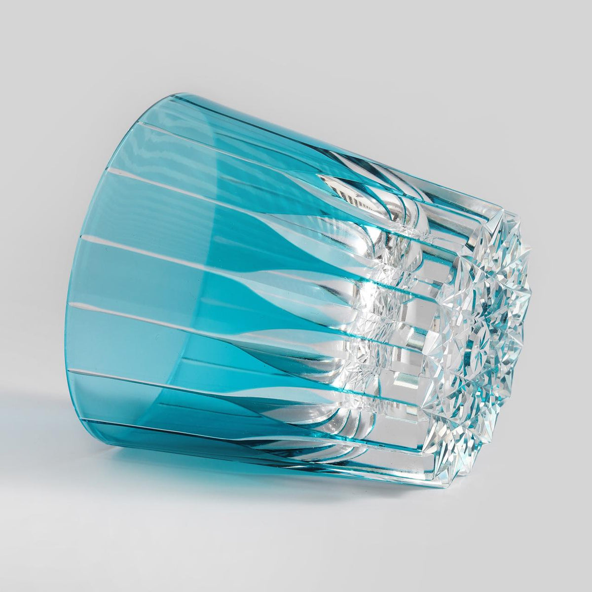 lovecove Hand-Cut Blue Crystal Whiskey Glass image 3