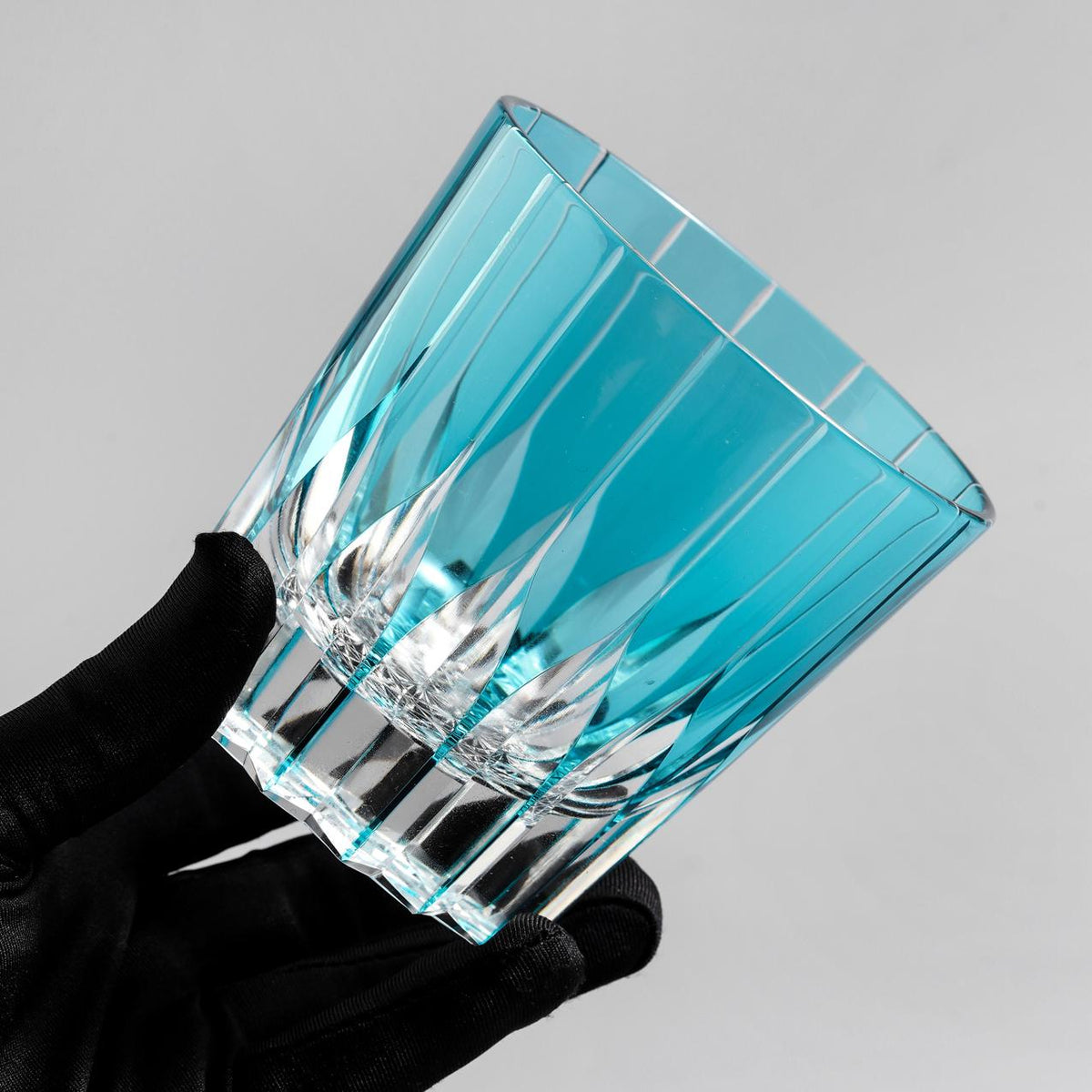 lovecove Hand-Cut Blue Crystal Whiskey Glass image 5