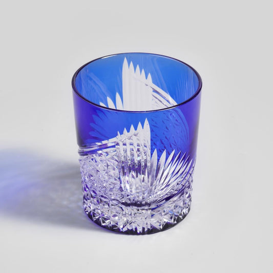 lovecove Hand Cut Blue Crystal Glass image 1